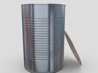 CC0 - Tin Can 4 Open Free low-poly 3D model