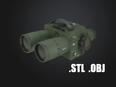 Night Vision Binocular Goggles STL OBJ 3D model