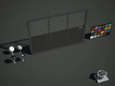 Single Entrance Gate Low-poly 3D model