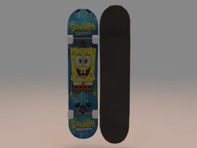 Spongebob SquarePants Skateboard 3D model