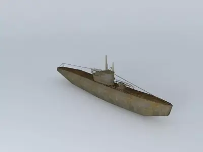 Submarine U47 Free 3D model