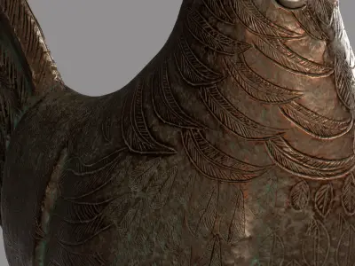 African Okukor Low-poly 3D model