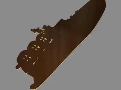 Military boat 3D print model
