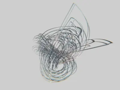 Abstract statue Lotus 3D model