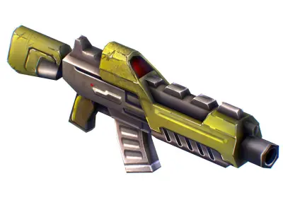 LowPoly Sci-Fi Cartoon Assault Rifle Future Low-poly 3D model