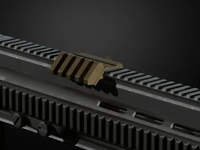 Weapon attachments pack  Low-poly 3D model