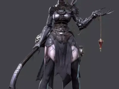 The Huntress  Game Ready Character Low-poly 3D model