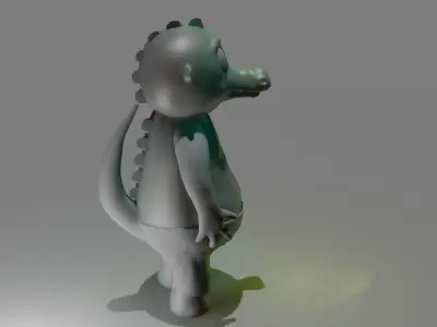 cartoon crocodile for toon 3D model