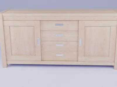 Oak Sideboard Free 3D model