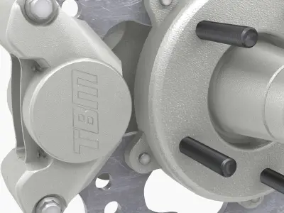 TBM Spindle Brake Disk Low-poly 3D model