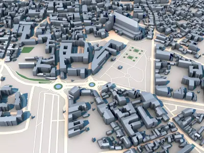 Bourges Cathedral France Low-poly 3D model