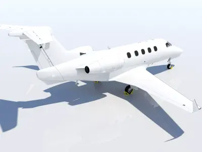 EMB505  Medium Private Jet Low-poly 3D model
