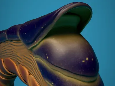 Valorant elderflame knife Low-poly 3D model