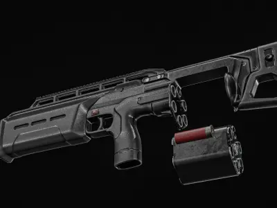 Vantage Arms SIX12 Shotgun Low-poly 3D model