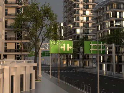 City Intersection 103 3D model