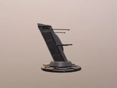 Sci Fi Turret  Low-poly 3D model