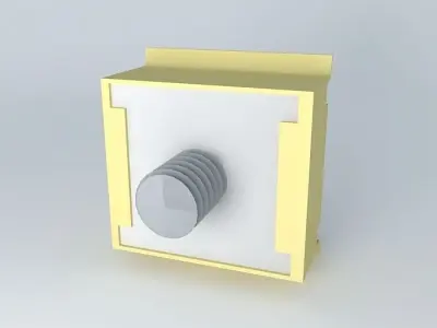 Rack Mount Anchor Screw, nut and retainer 3D model