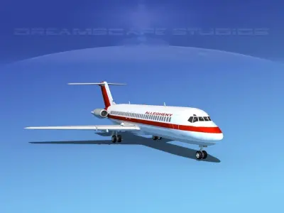 Douglas DC-9-30 Allegheny 3D model