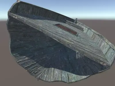 Shipwreck Low-poly 3D model