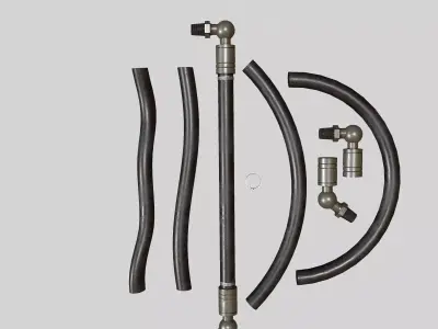 Hydraulic pipeline rubber 3D model