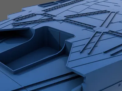 Battleship Yamato Hull - Commercial license - 1-200 scale 3D print model