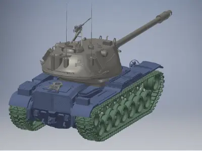 M103 tank 3d model 3D model