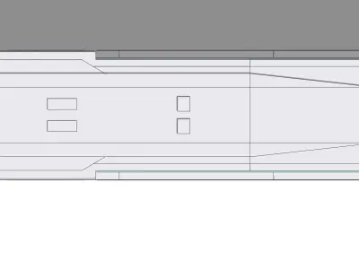 Sci-Fi Airship Futuristic Flying Ship Barge 002 3D model
