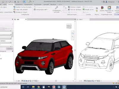  Revit High Quality 3D model LandRover Evoque 3D model