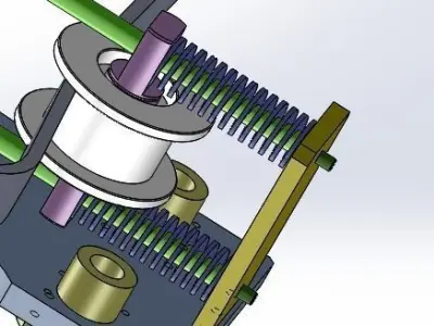 Belt tightening pulley 3D model