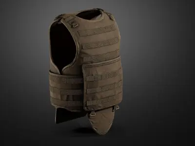 Army vest  Low-poly 3D model