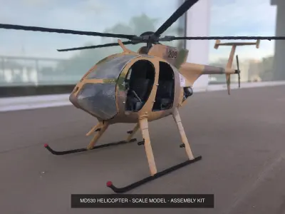 Printable Scale Model Helicopters - Assembly kits 3D Model Collection