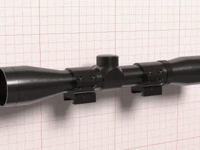 BSA Optics 4x32 scope Low-poly 3D model