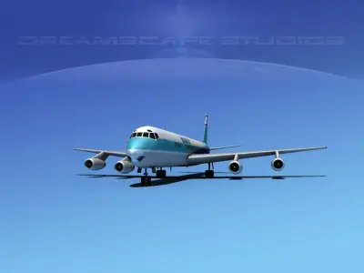 Douglas DC-8-63 EL AL 3D model