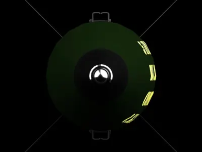 5 Inch MK1 FFAR Rocket incl Smoke trail 3D model