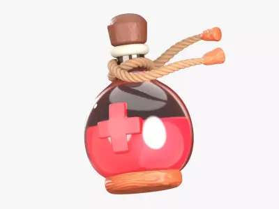Health Potion 3D Illustration 3D model