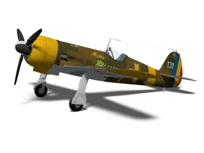 IAR80A wwii fighter plane 3D model
