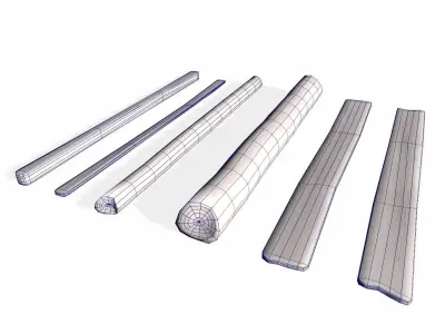 Lumber Kit - Rough-Hewn Texture Low-poly 3D model