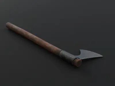 3D Medieval One Handed Axe Game Ready PBR Low-poly 3D model