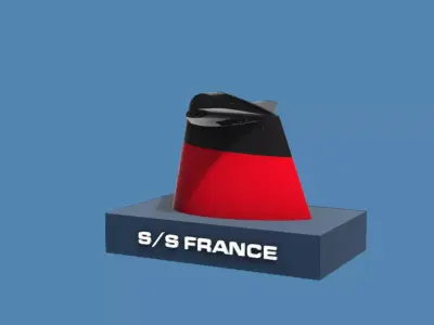 Iconic funnels SS France 3D print model