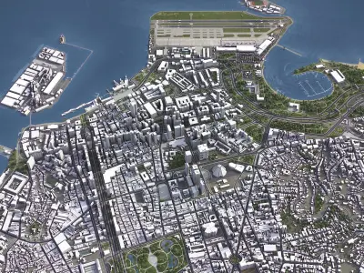 Rio de Janeiro Low-poly 3D model