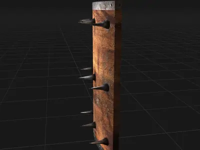 Spike Shield Low-poly 3D model