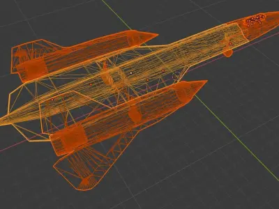 jet sr71 Low-poly 3D model