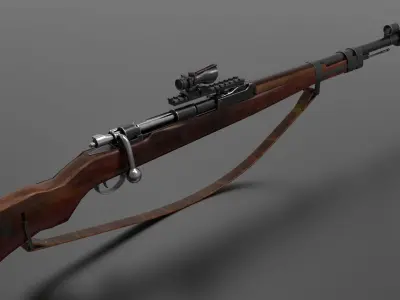 Kar98k Sniper Rifle Fps - Tps Low-poly 3D model