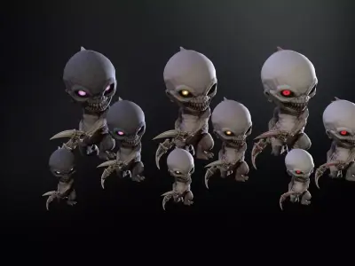 ChibiMonster3Pack2 Low-poly 3D model