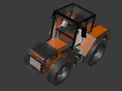 Tractor Low-poly 3D model