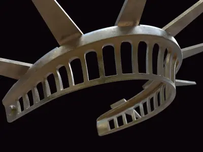 Crown - statue of liberty 3D print model