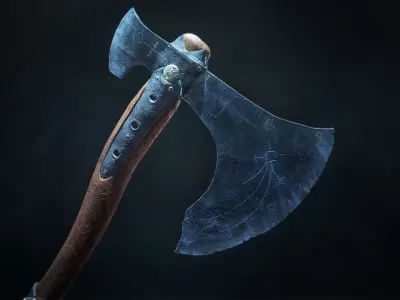 God Of War 4 Leviathan s Axe Low-poly 3D model
