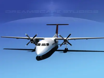 DeHavilland DHC-8-Q300 Qantas Link 3D model