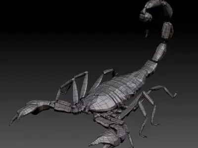 3D SCORPION metal Low-poly 3D model