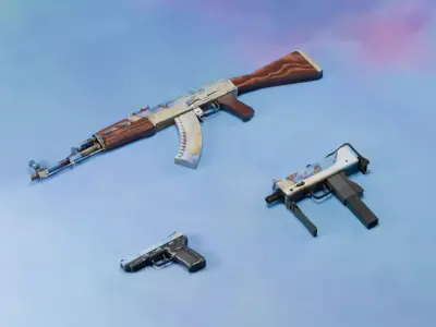 CS2 Case Hardened Collection 3D model